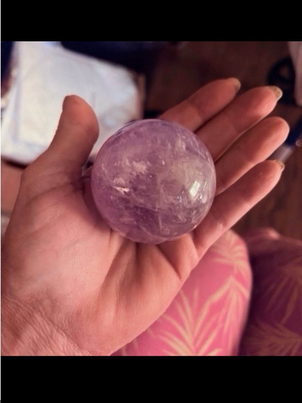 Amethyst Crystal Sphere — Purple Decorative Gem